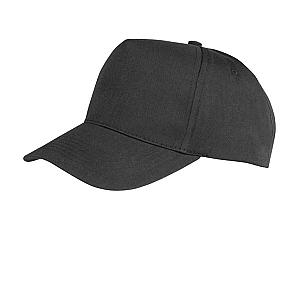 Result Kids Boston 5 Panel Printers Cap - Black