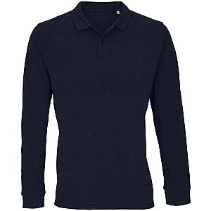 SOL'S Unisex Planet Long Sleeve Piqué Polo Shirt - French Navy