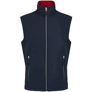 Regatta Ascender Two Layer Soft Shell Bodywarmer - Navy/Classic Red