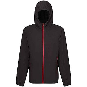 Regatta Navigate Full Zip Hooded Fleece Jacket - Black/Classic Red