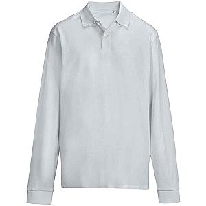 SOL'S Unisex Pacific Long Sleeve Piqué Polo Shirt - Pure Grey