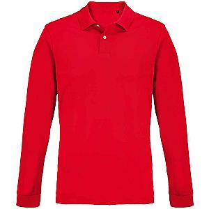 SOL'S Unisex Pacific Long Sleeve Piqué Polo Shirt - Red