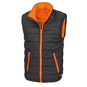 Result Core Kids Padded Bodywarmer - Black/Orange
