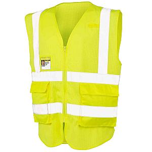 Result Safe-Guard Executive Cool Mesh Safety Vest - Fluorescent Yellow