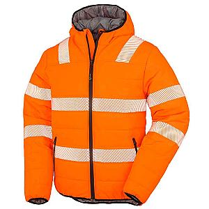 Result Genuine Recycled Ripstop Padded Safety Jacket - Fluorescent Orange