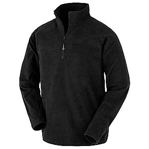 Result Genuine Recycled Zip Neck Micro Fleece - Black