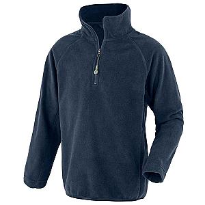 Result Genuine Recycled Kids Zip Neck Micro Fleece - Navy