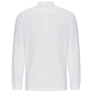 Pro RTX Pro Long Sleeve Piqué Polo Shirt - White