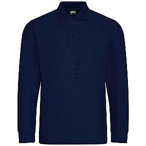 Pro RTX Pro Long Sleeve Piqué Polo Shirt - Navy