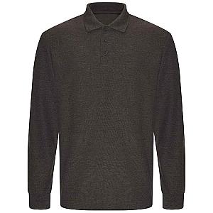 Pro RTX Pro Long Sleeve Piqué Polo Shirt - Charcoal