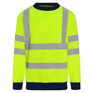 Pro RTX High Visibility Two Tone Sweatshirt - Yellow/Navy