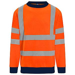 Pro RTX High Visibility Two Tone Sweatshirt - Orange/Navy
