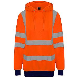 Pro RTX High Visibility Two Tone Hoodie - Orange/Navy