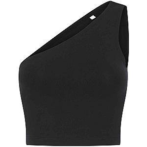 SF Clothing Ladies One Shoulder Top - Black