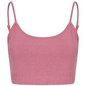 SF Clothing Ladies Sustainable Fashion Cropped Cami Vest Top - Dusky Pink