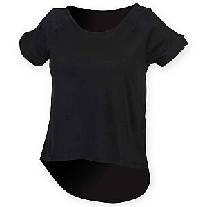 SF Clothing Ladies Drop Tail T-Shirt - Black
