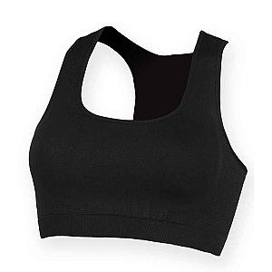 SF Clothing Ladies Workout Crop Top - Black