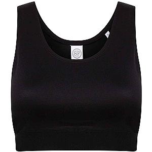 SF Clothing Ladies Fashion Crop Top - Black/Black