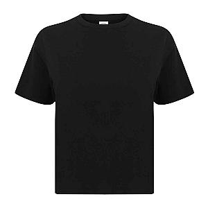 SF Clothing Ladies Cropped Boxy T-Shirt - Black
