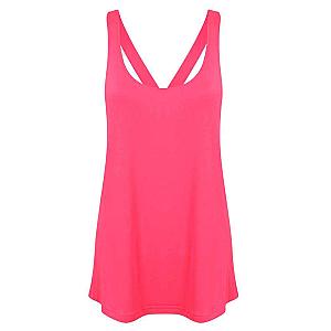 SF Clothing Ladies Fashion Workout Vest - Neon Pink