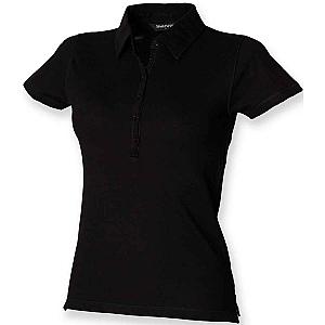 SF Clothing Ladies Stretch Piqué Polo Shirt - Black