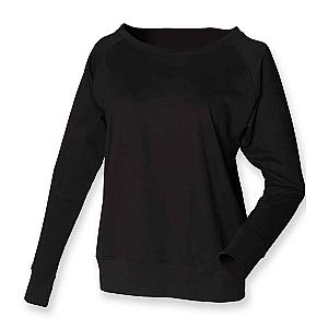 SF Clothing Ladies Slounge Sweatshirt - Black
