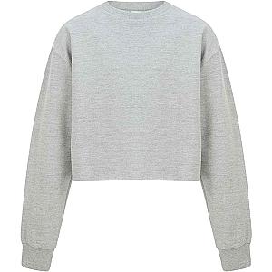 SF Clothing Kids Cropped Slounge Sweatshirt - Heather Grey