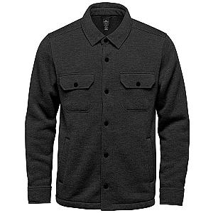 Stormtech Avalante Knitted Fleece Shirt Jacket - Black Heather