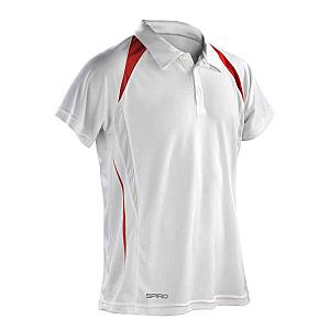 Spiro Team Spirit Polo Shirt - White/Red