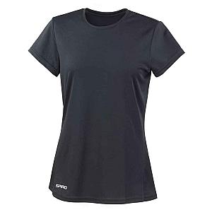 Spiro Ladies Quick Dry Performance T-Shirt - Black