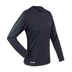 Spiro Ladies Performance Long Sleeve T-Shirt - Black