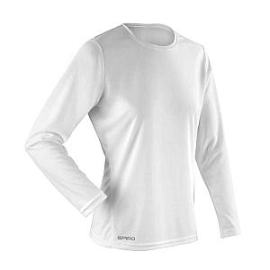 Spiro Ladies Performance Long Sleeve T-Shirt - White