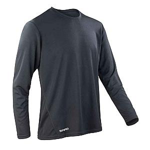 Spiro Performance Long Sleeve T-Shirt - Black