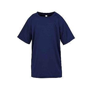 Spiro Kids Impact Performance Aircool T-Shirt - Navy