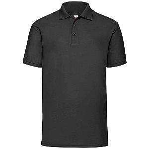 Fruit of the Loom Poly/Cotton Piqué Polo Shirt - Black