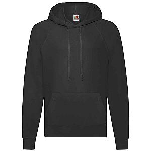 Fruit of the Loom Lightweight Hooded Sweatshirt - Black