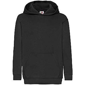 Fruit of the Loom Kids Classic Hooded Sweatshirt - Black