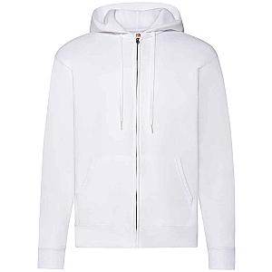 Fruit of the Loom Classic Zip Hooded Sweatshirt - White