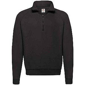 Fruit of the Loom Classic Zip Neck Sweatshirt - Black