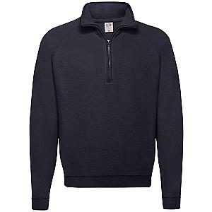 Fruit of the Loom Classic Zip Neck Sweatshirt - Deep Navy