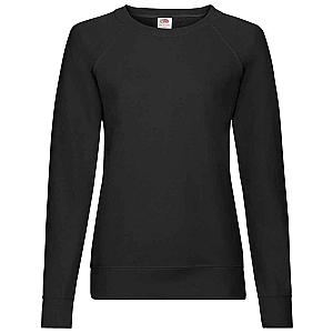 Fruit of the Loom Lady Fit Lightweight Raglan Sweatshirt - Black