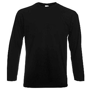 Fruit of the Loom Long Sleeve Value T-Shirt - Black