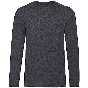 Fruit of the Loom Long Sleeve Value T-Shirt - Dark Heather