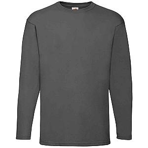 Fruit of the Loom Long Sleeve Value T-Shirt - Light Graphite