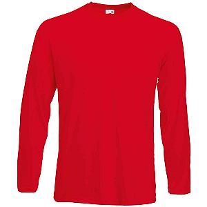 Fruit of the Loom Long Sleeve Value T-Shirt - Red