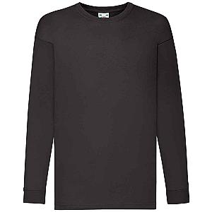 Fruit of the Loom Kids Long Sleeve Value T-Shirt - Black