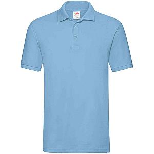 Fruit of the Loom Premium Cotton Piqué Polo Shirt - Sky Blue