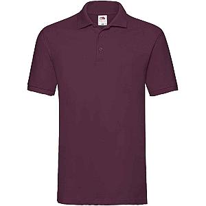 Fruit of the Loom Premium Cotton Piqué Polo Shirt - Burgundy