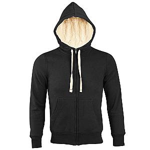 SOL'S Unisex Sherpa Hooded Jacket - Black