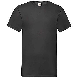 Fruit of the Loom V Neck Value T-Shirt - Black